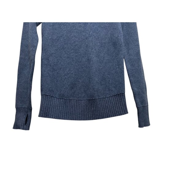 Sold Lululemon Reversible Still Lotus Sweater Small Blue Thumbholes Heathered - Picture 13 of 16